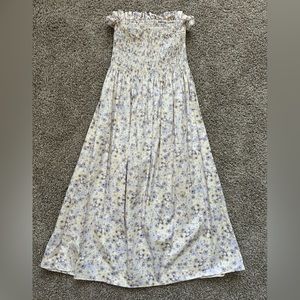 H&M Ruched Midi Strapless Dress